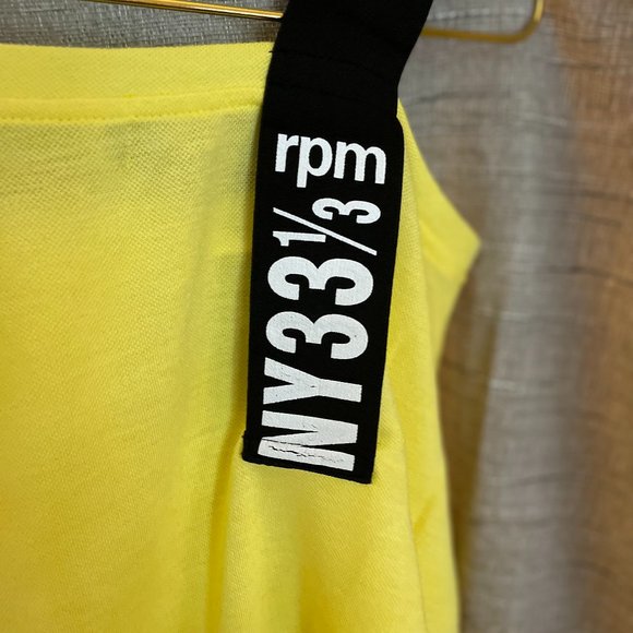798 qjb zeda style yellow opening ceremony 331/3 rpm women's top-One size-NWT - Picture 2 of 7